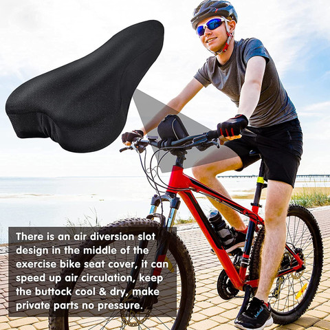 Mountain Bike Exercise Bike Padded Seat Cover Chromoto Flexible