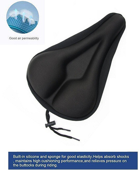 NKSA Soft Silicone Gel Cycle Seat Cover Saddle Cover Free Size