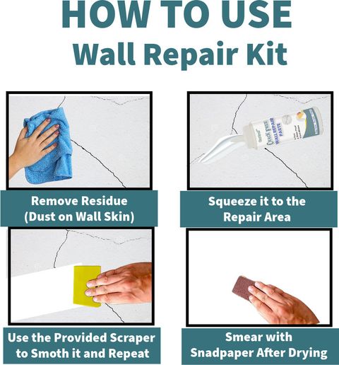 Cartref Crack Free Wall Repair Paste for repairing holes and cracks on ...