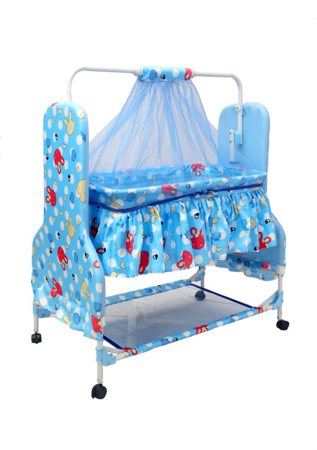 SWINGISH New born Baby Cradle with Mosquito Wheels Cradle For Baby
