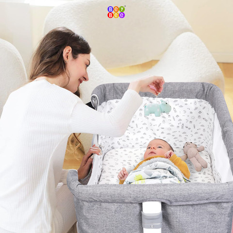 BeyBee 5-in-1 Cradle Bassinet cot|Crib for Baby with Mattress