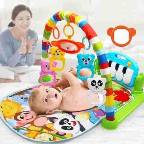KAVANA Baby Play Gym Kick and Play Piano Mat Newborn Toy for Boy