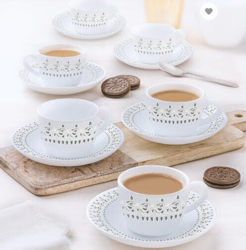 Borosil Coffee Cup Plate Set Buy Borosil Oasis Mug Set At Best