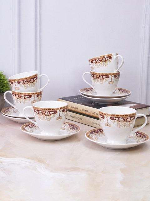 Pack of 12 Ceramic Premium Cup Plates Tea Set or Tea Cups