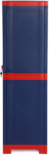 Supreme Fusion 2, Plastic Cabinet Cupboard For Storage-Red-Blue