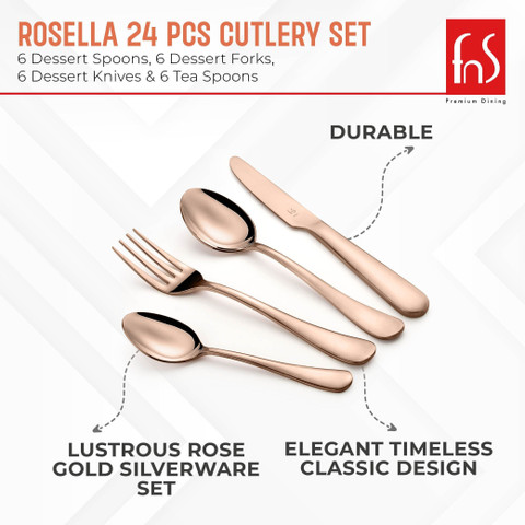 FNS International Rosella (6 Dinner Spoon, 6 Dinner Fork, 6