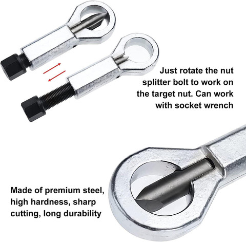 Meagkka Metal Nut Splitter Cracker 4 Sizes Heavy Duty Handshake Nut Cracker 9 12mm/12 16mm/16 22mm/22 27mm Nut Remover Extractor Tool for Removing Broken and Damaged Nuts Meagkka Metal Nut Splitter Cracker 4 Sizes Heavy Duty Handshake Nut Cracker 9 12mm/12 16mm/16 22mm/22 27mm Nut Remover Extractor Tool for Removing Broken and Damaged Nuts