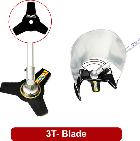 Balwaan 3 Teeth Blade Attachment for Brush Cutter/Grass Cutter