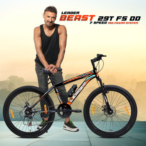 LEADER Beast 29T Multispeed (7 Speed) Bike Dual Disc Brake 29 T (inch)  Mountain Cycle
