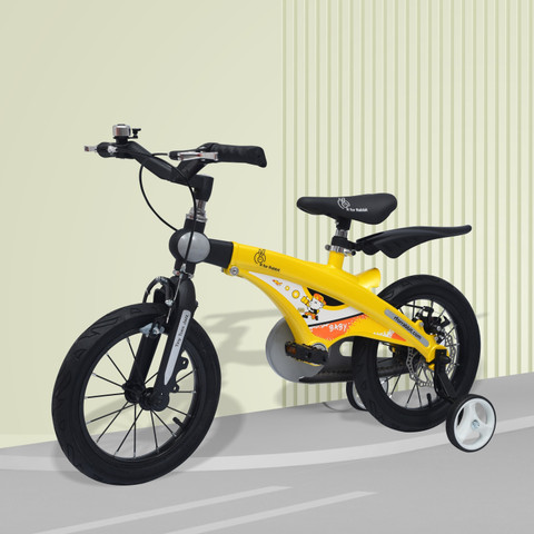 R for Rabbit The Smart Plug and Play Kids Cycle (14 inches/T For Kids 3-5  Years) Yellow 14 T (inch) Road Cycle