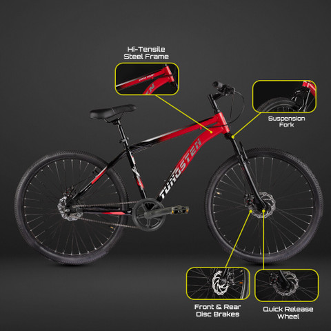TUNGSTEN URBAN MOUNT SINGLE SPEED DUAL DISC FRONT SUSPENSION FULLY  FITTED T (inch) Mountain Cycle
