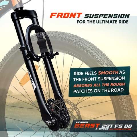 LEADER Beast 29T Multispeed (7 Speed) Bike & Dual Disc Brake 29 T (inch ...