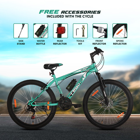 LEADER Gladiator Multi Speed (21 Speed) Cycle with Front Suspension and  Disc Brake 26 T (inch) Hybrid Cycle/City Bike