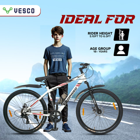 VESCO LEOPARD Multi-Speed Gear MTB Bicycle for Men T (inch) Mountain  Cycle