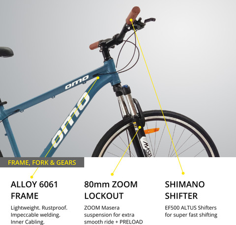 OMO ALLOY HYBRID S7 Lockout Suspension 700C T (inch) Hybrid Cycle