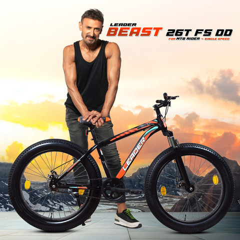 Tramp Cycle King&Queen Seat【値下不可】 LEADER Beast 26x400 Fat Tire Cycle for Men | Bicycle Front