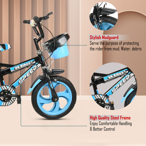 BYKING Premium Quality Cycle For Kids, Color -Blue 14 T (inch