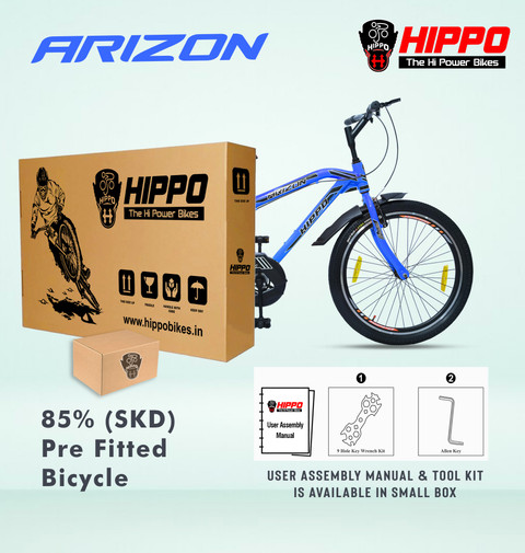 Hippo Double Wall Rim Mountain Bike Floro Green Hippo Rock Shox Pro Gear Bicycle, Wheel Size: 20 Inches, Model  Name/Number: RI-296