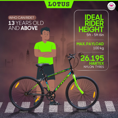 LOTUS-S BERLIN 26T 85% Assembled Single Speed MTB Bike with Hartex