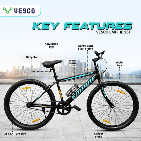 VESCO Empire 26T Single Speed city cycle for men women Cycle - Main Image
