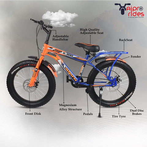 Xaipro 20T MAX300 ORANGE DOUBLE DISC CYCLE FOR KIDS 20 T