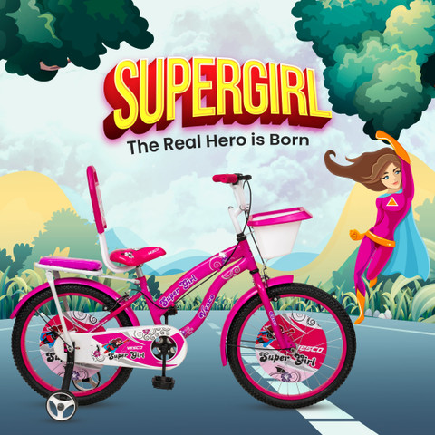 VESCO Super Girl 20T Pink Kids with Balance Wheel 20 T (inch) BMX Cycle