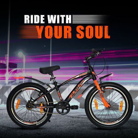 PLUTUS Pulsar Cycle for Kids, Power Brake, Single Speed (Orange