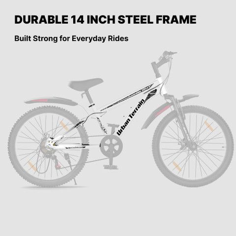 Urban Terrain Men's 14 Inch Frame Mountain Bike Tungsten