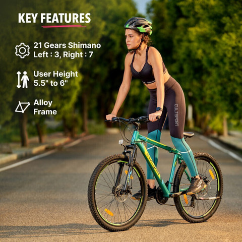 Cultsport by Cult Deo Shimano Geared for Men with Alloy Frame Dual Disc  Brake MTB T (inch) Road Cycle