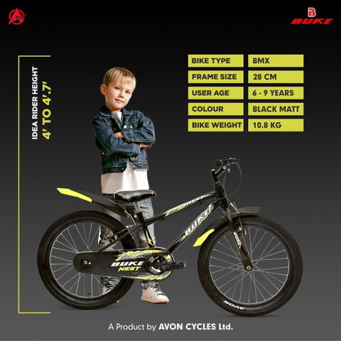 AVON NEST 20T Kids Bicycle Ideal for Boys Girls Age to Yrs with 85%  Pre Fitted 20 T (inch) BMX Cycle - Main Image