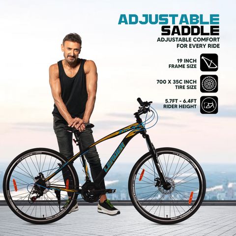 LEADER 700C [21-Speed] Hybrid City cycle with Dual Disc Brake and