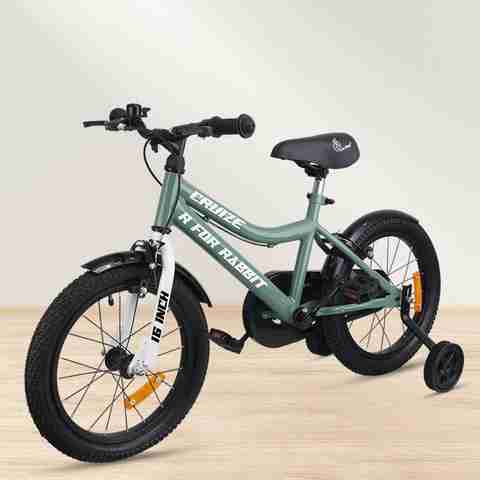 R for Rabbit Cruize Bicycle for Kids 16'' Cycle for 4-7 Years, Training  Wheels| 90% Assembled 16 T (inch) Road Cycle