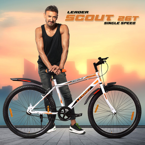 LEADER Scout MTB 26T Mountain Bicycle without Gear Single Speed