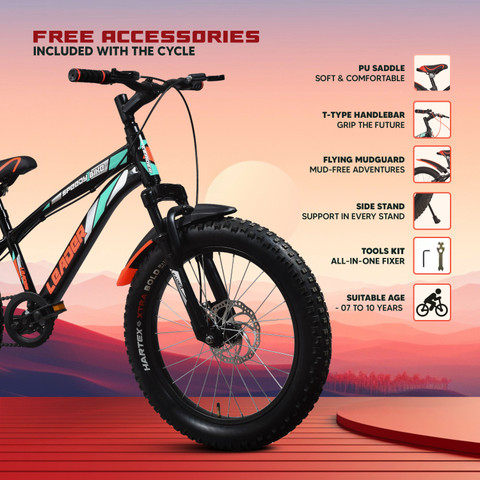 LEADER Speedy Bike 20T Kids Cycle with Front Suspension DD Brake