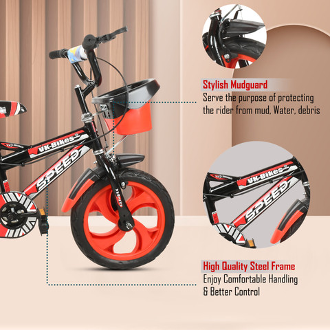 Kaashnic Premium Quality Cycle For Kids, Color -Red 14 T (inch