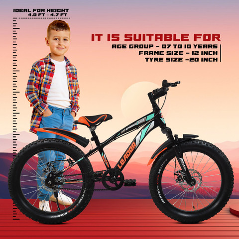 LEADER Speedy Bike 20T Kids Cycle with Front Suspension DD Brake
