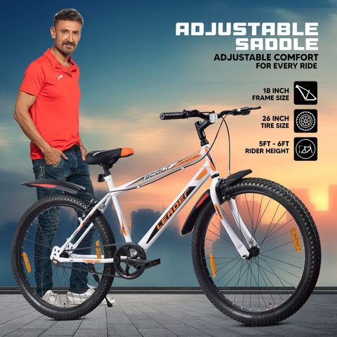 LEADER Scout MTB 26T Mountain Bicycle without Gear Single Speed