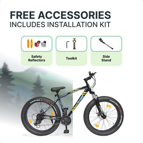 Urban Terrain Rogue MTB 26T Fat Tyre Cycles Shimano Geared for Men with  Dual Disc Brake 26 T (inch) Road Cycle