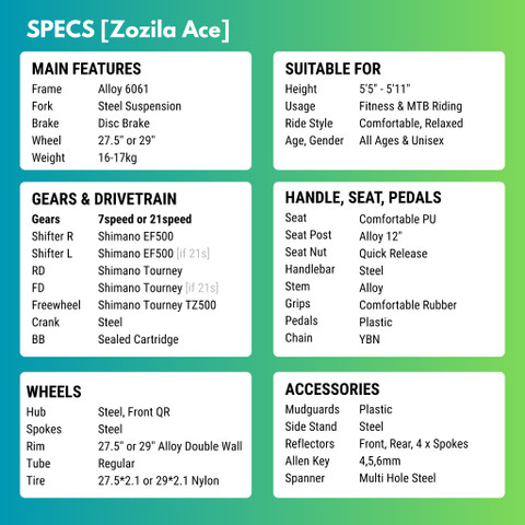 OMO Zozila Ace 17 Inch 27.5 T (inch) Mountain Cycle Price in India