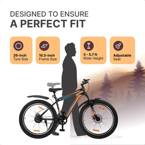 Urban Terrain Bolt Cycles for Men with Steel Frame Disc Brake MTB Bike  UT5001S26 26 T (inch) Road Cycle