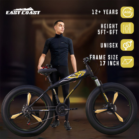 EAST COAST CANNON 26T Fat Bike 21 speed Gear Cycle (Bullet Type