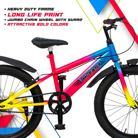 Hi-Fast Color Punch Sports Cycle For Boys Girls Age To 10