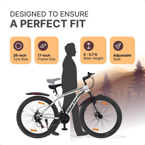 Urban Terrain Galaxy Ultra 26T High Performance MTB Geared Cycles For Men  With Disc Brake 26 T (inch) Road Cycle