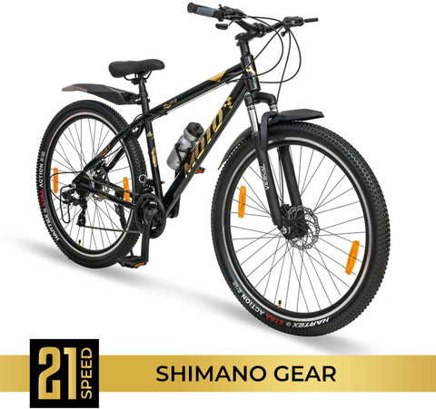 VESCO Moto Black with Shimano Gear MTB 29 T (inch) Mountain Cycle