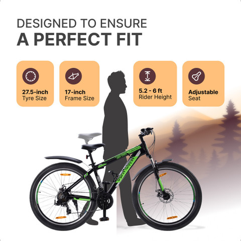 Hybrid Bike Foot Bike Frame Size Urban Terrain Alloy MTB Cycles - Main Image