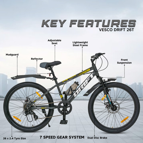 Mtb 26t Cycle For Men Gear Buy Leader Scout MTB 26T Mountain