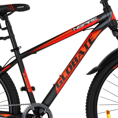 Kross Nspire-S 24T Single Speed Unisex Mountain Bike Cm Frame Matt  Black Orange 24 T (inch) Mountain Cycle