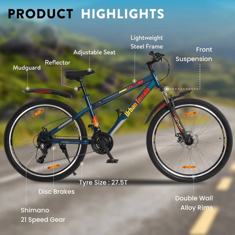 Urban Terrain Mutant Steel MTB Cycles Shimano Geared for Men with