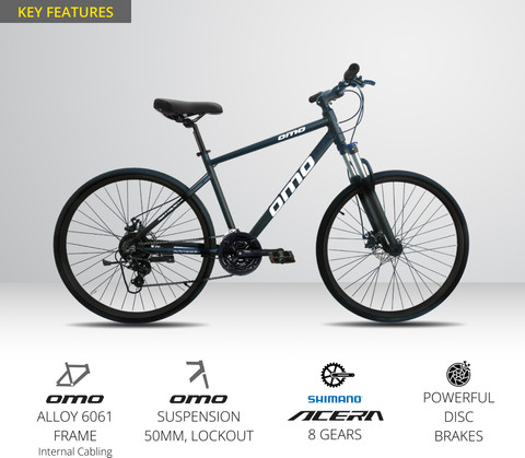 OMO Ladakh Prime With Lockout Suspension 700C T (inch) Hybrid