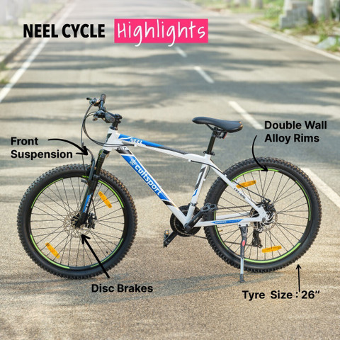 Cultsport by Cult Neel Shimano Geared for Men with Alloy Frame Dual Disc  Brake MTB 26 T (inch) Road Cycle